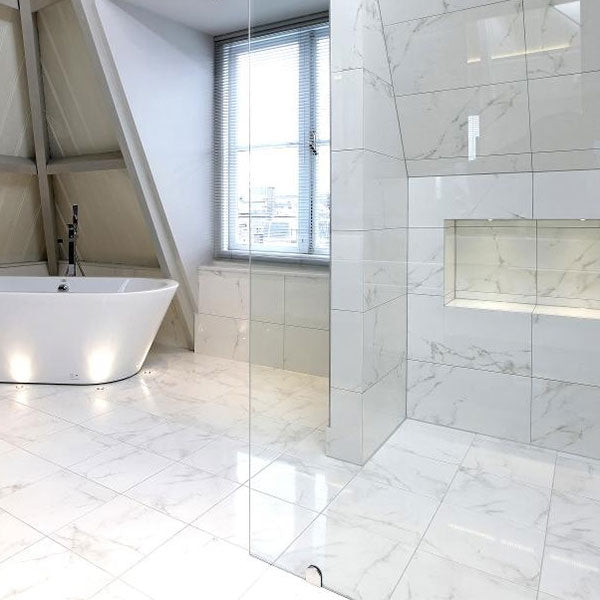Porcelanosa Marmol Carrara setting