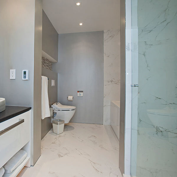 Porcelanosa Marmol Carrara setting