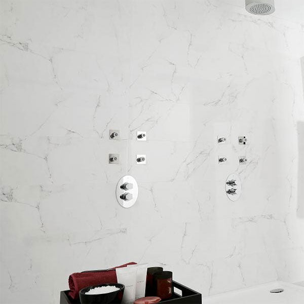 Porcelanosa Marmol Carrara setting