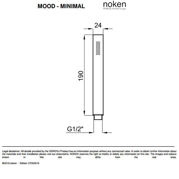Porcelanosa Minimal Hand Shower