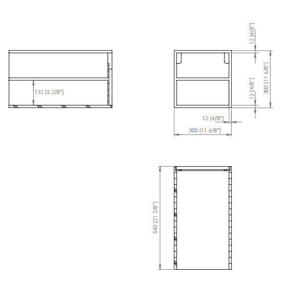 Porcelanosa Ras Shelf Unit 30cm