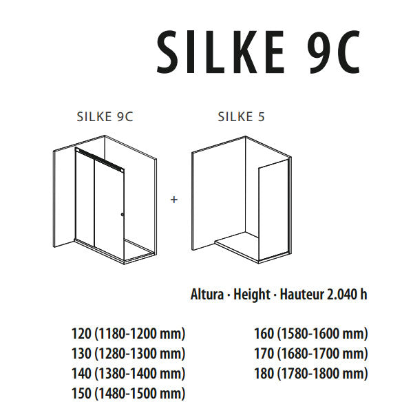 Porcelanosa Silke 9C 120 Sliding Shower Door