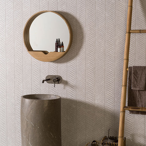 Porcelanosa Spiga Coral Tile (Acero colour pictured)