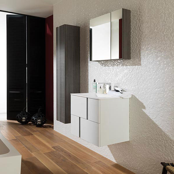 Porcelanosa Travat Blanco Wall Mounted Wash Basin Unit