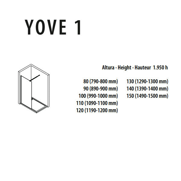 Porcelanosa Yove 1 Walk-In Shower Enclosure Panel