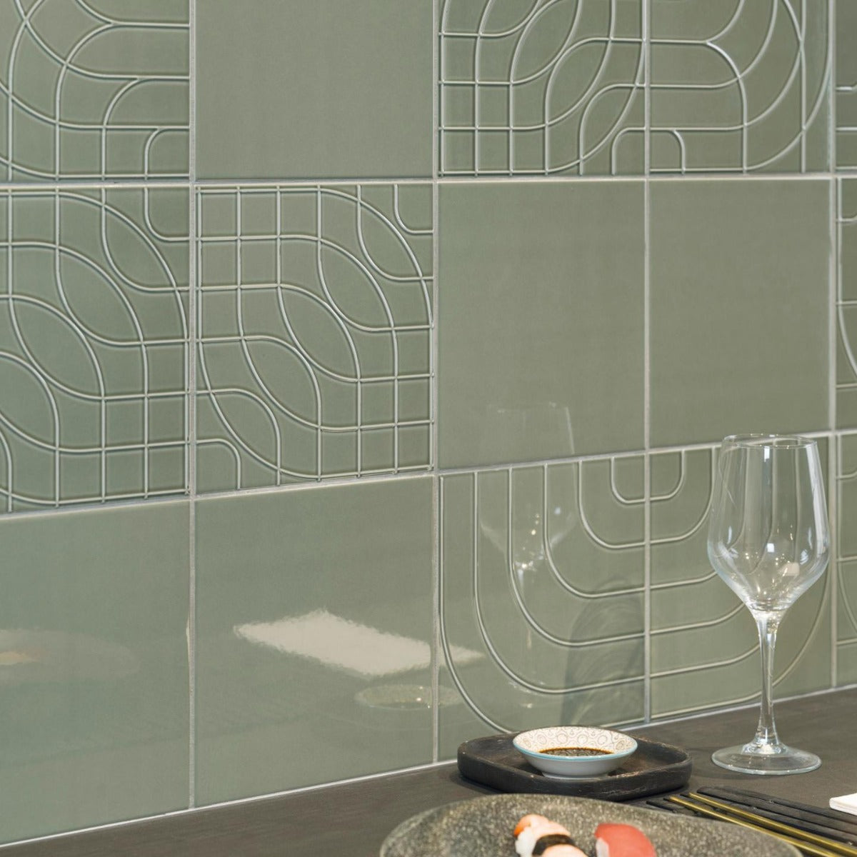 Porcelanosa Metropolitan Deco Grass Tiles