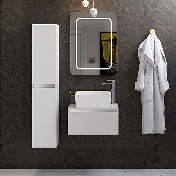 Tabo Delfina White Gloss Wall Hung Tall Unit 300mm