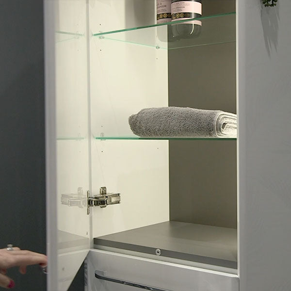 Tabo Florence Grey Gloss Wall Hung Tall Unit 454mm