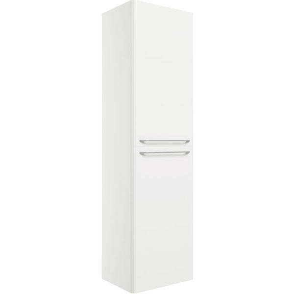 Tabo Florence White Gloss Wall Hung Tall Unit with integrated lighting 454mm