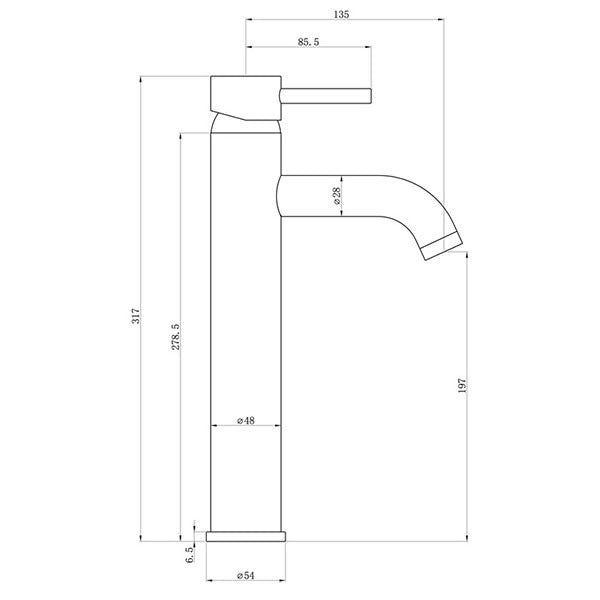 Tabo Hero Brushed Bronze Tall Basin Mixer Tap