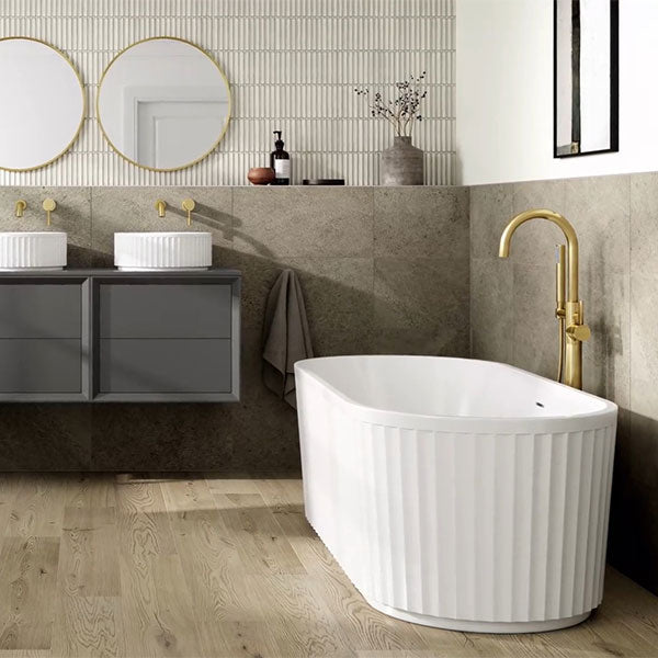 Tabo Neve Fluted Freestanding Bath 1700 x 750 x 570mm