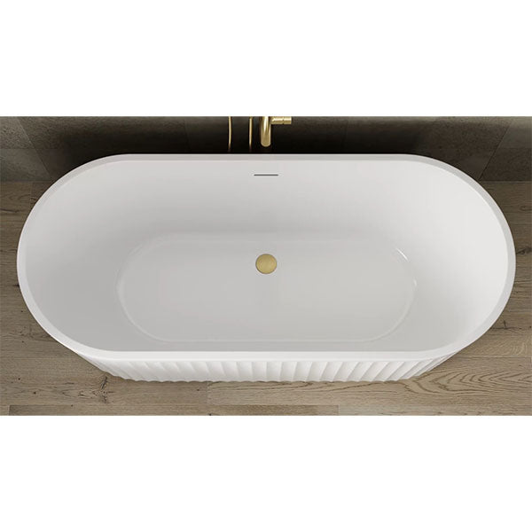 Tabo Neve Fluted Freestanding Bath 1700 x 750 x 570mm
