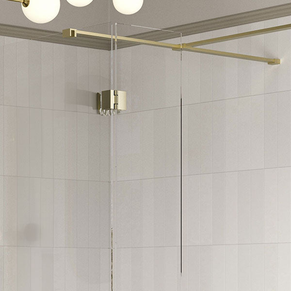 Tabo Splash Fresco Optional Wetroom Splash Panel Brushed Brass 300mm