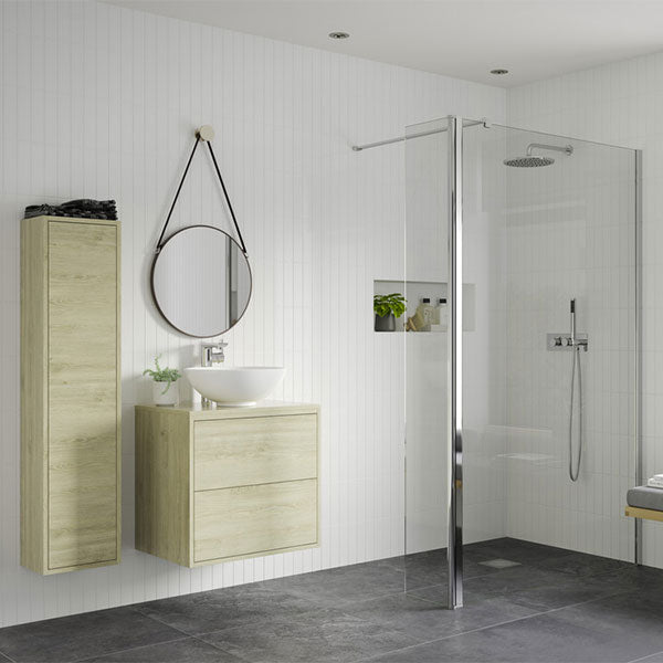 Tabo Splash Fresco Wetroom Panel (& rotatable panel) Chrome