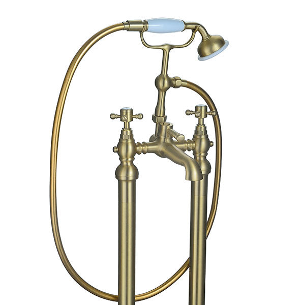 Tabo Stratford Brushed Brass Floor Standing Bath Shower Mixer Tap