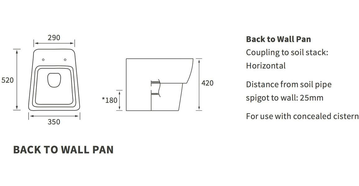 Tabo Bosco Back To Wall WC & Soft Close Seat
