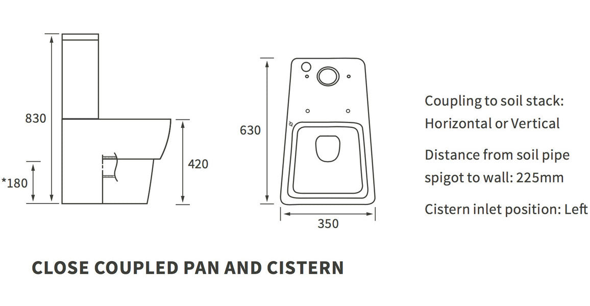 Bosco C/C WC & Soft Close Seat
