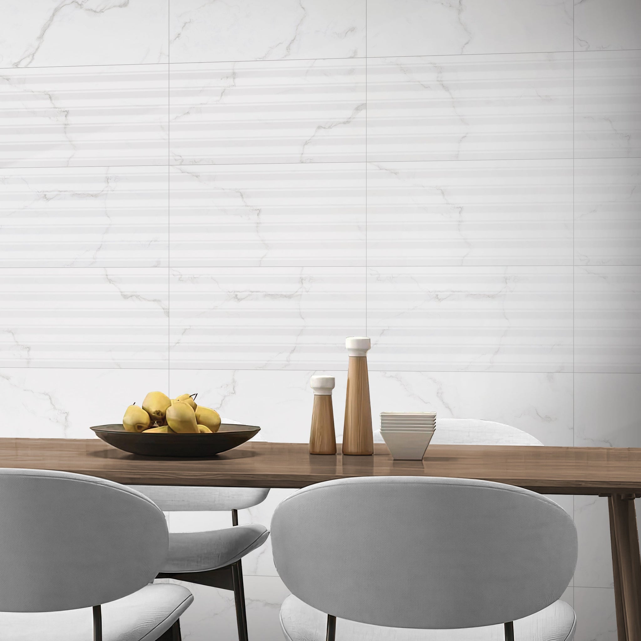 Toledo White Decor Matt Wall Tiles
