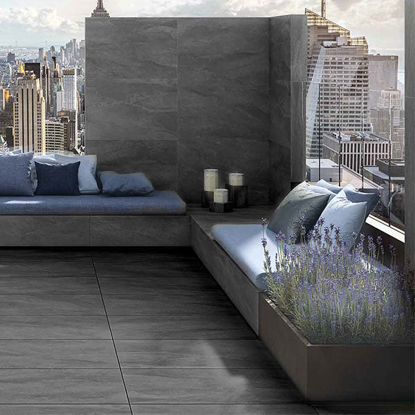 Unicom Starker Board_2thick Graphite Rett Outdoor Tiles