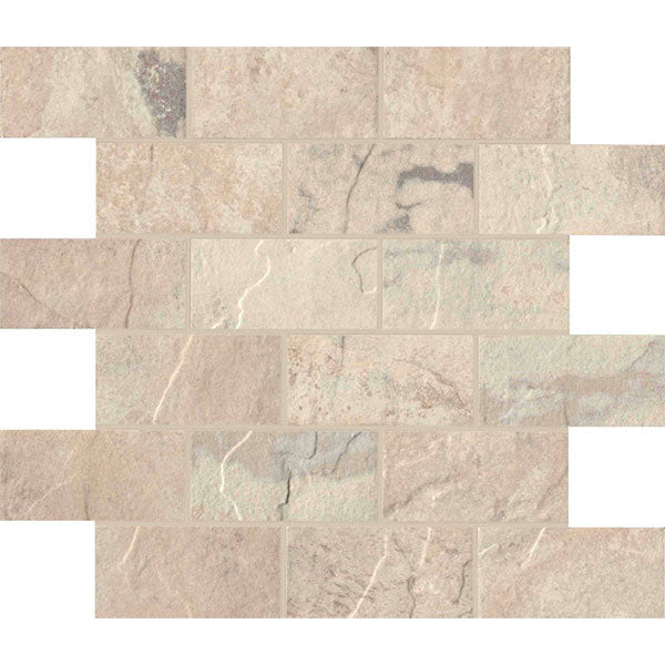 Unicom Starker Natural Slate Winter Brick Mosaic 30 x 30cm