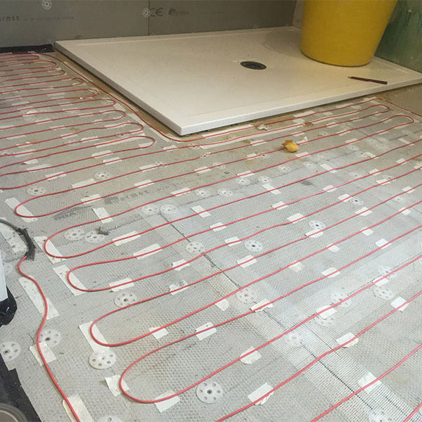 The loose heating wire is generally used for irregularly shaped areas, like bathrooms.