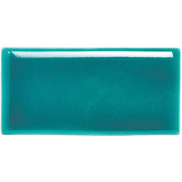 Winchester Classic Deep Turquoise Half Tile (crazed finish) 12.7 x 6.3cm
