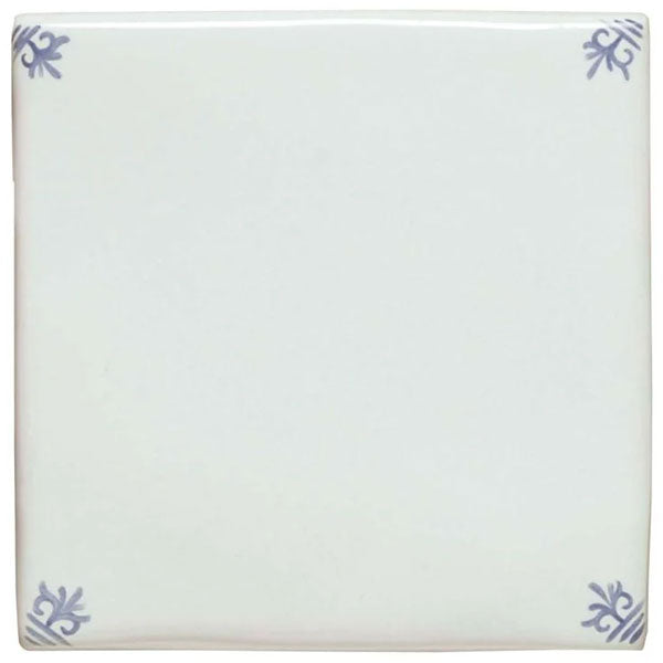 Winchester Classic Delft White Blanc With Corners Field Tile 12.7 x 12.7cm