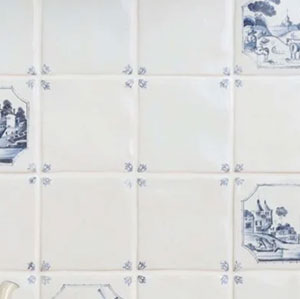 Winchester Classic Delft White Blanc With Corners Field Tile 12.7 x 12.7cm
