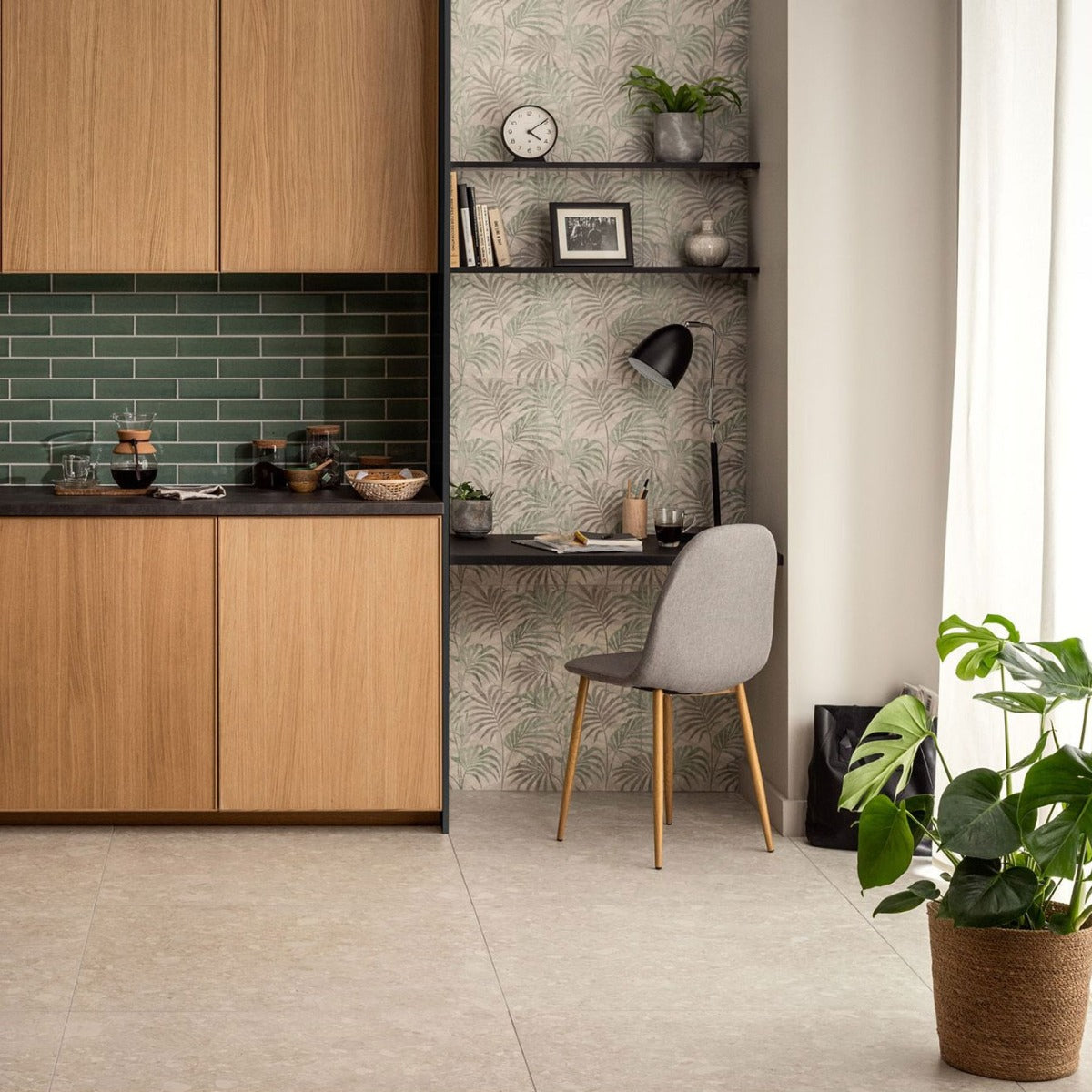 Winchester Elements Pasture Brick Tiles 24 x 6cm (with Eden Hothouse & Pietra Lombarda Off White)