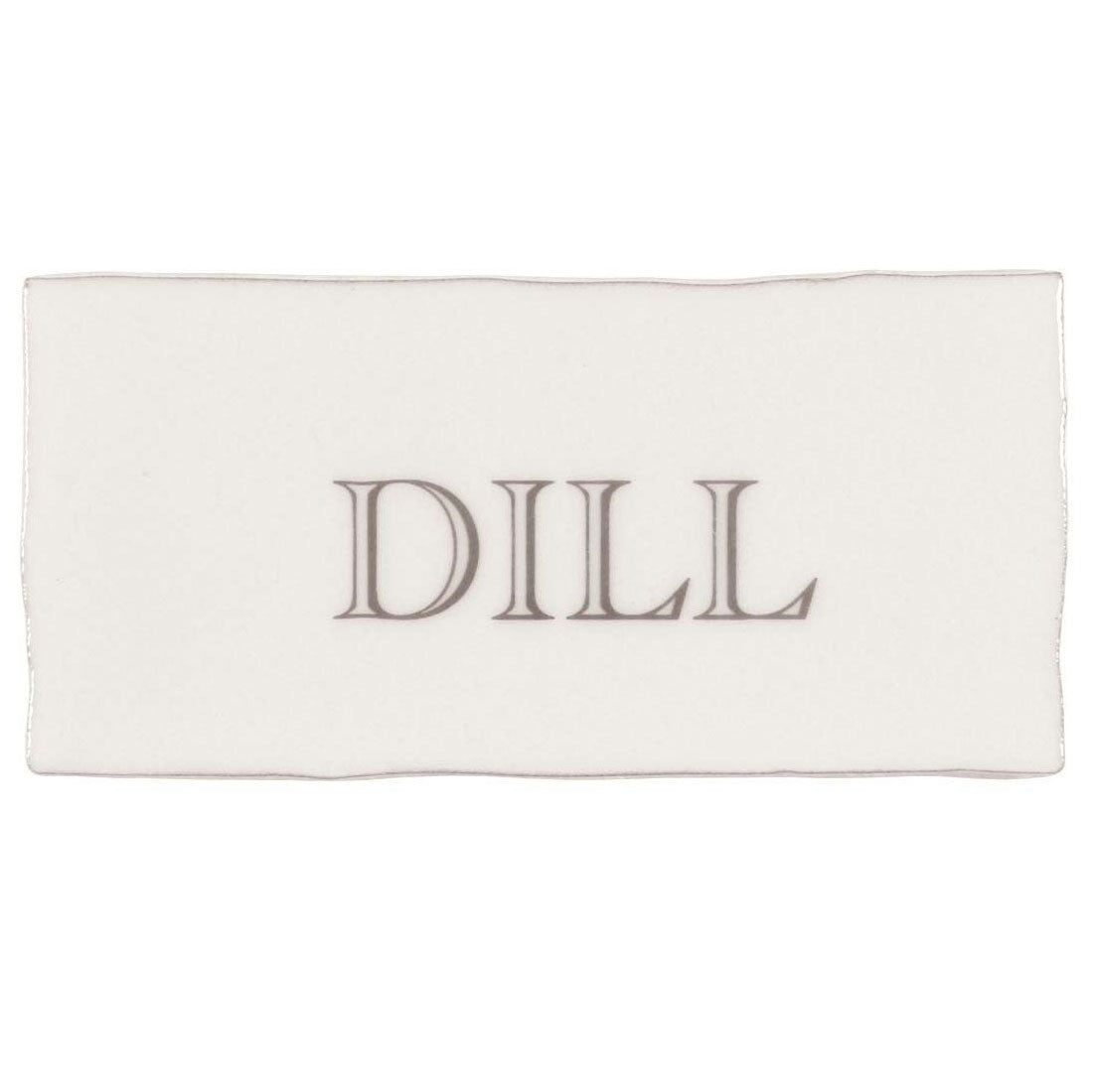 Winchester Residence Dill in Grey on Cotton Half Tile 13 x 6.3cm