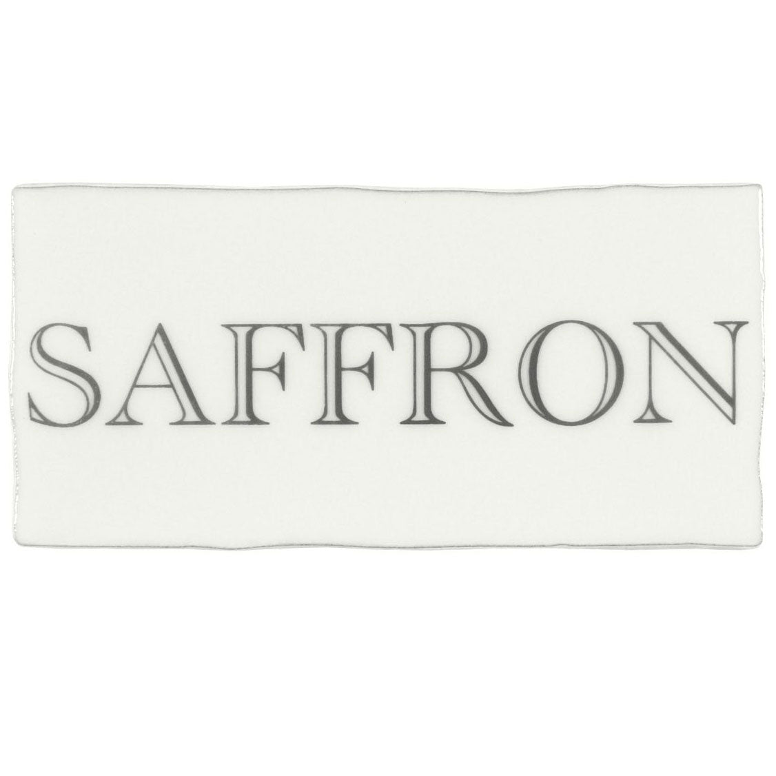 Winchester Residence Saffron in Grey on Cotton Half Tile 13 x 6.3cm