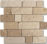 Dune Mosaico Travertino Brick Mosaic 30.5 x 30.5cm 