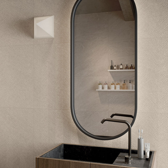 ABK Cliff Chevron Sand Rett Tile 60 x 120cm