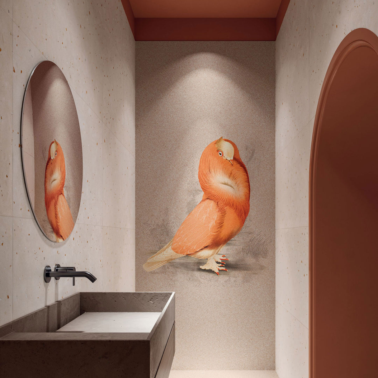 ABK Moooi Nesting Room Special Edition Cloistered Dove Wall Tile 120 x 280cm