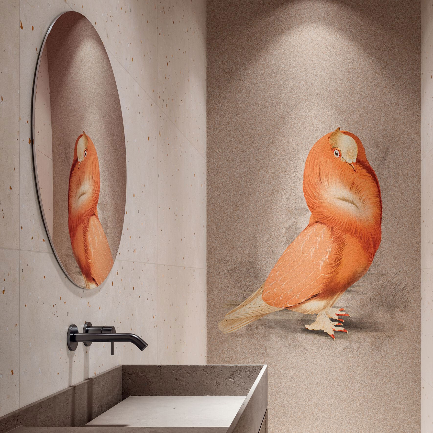 ABK Moooi Nesting Room Special Edition Cloistered Dove Wall Tile 120 x 280cm