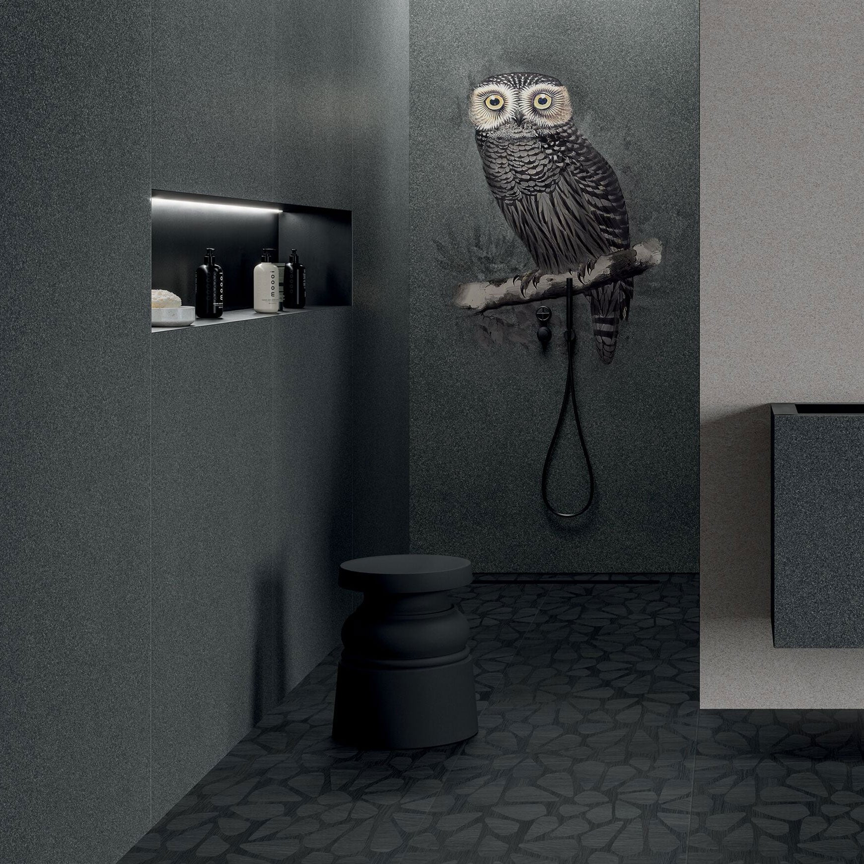 ABK Moooi Nesting Room Special Edition Hypnotic Owl Wall Tile 120 x 280cm