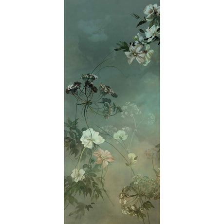 Country Flowers Green A