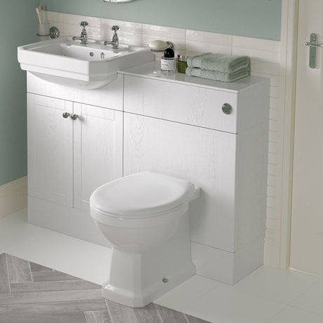 Primrose Back To Wall WC (standard white seat pictured)