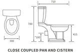 Tabo Primrose Brushed Brass C/C WC & Standard Soft Close Seat
