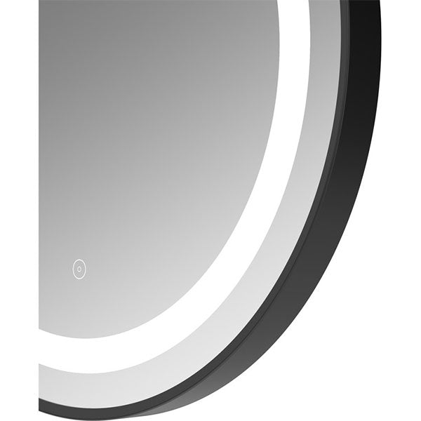 Tabo Future Front-Lit LED Matt Black Mirror 600 x 600mm