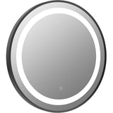 Tabo Future Front-Lit LED Matt Black Mirror 600 x 600mm
