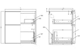 Tabo Milan Matt White Wall Hung 2 Drawer Unit & Basin 610mm