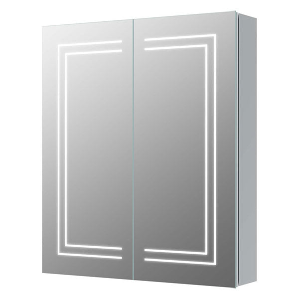 Tabo Gemini 2 Door Front-Lit Mirror Cabinet 700 x 600mm