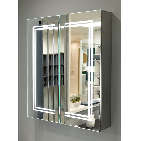 Tabo Gemini 2 Door Front-Lit Mirror Cabinet 700 x 600mm