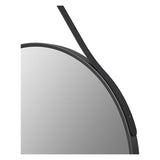 Tabo Penny Matt Black Mirror with Strap 600 x 600mm