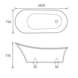 Tabo Albert Freestanding Bath 1620 x 700 x 770mm