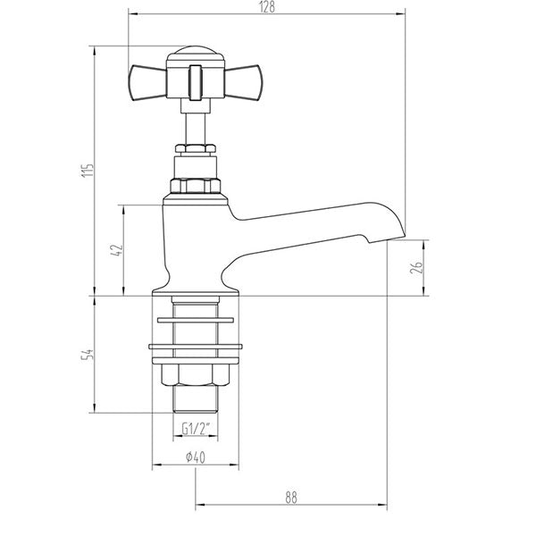 Tabo Ophelia Chrome Basin Pillar Taps