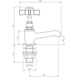 Tabo Ophelia Chrome Basin Pillar Taps