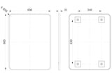 Tabo Moon Brushed Brass Rectangle Mirror 600 x 800mm