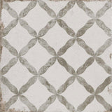 Arteva Antique Grey Patterned Matt Tile 20 x 20cm